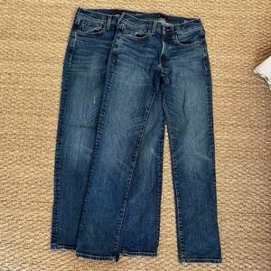 Two Pairs Madewell Mens Slim Jeans, 29x32